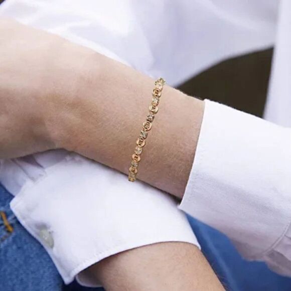 New Gold Bracelet Gold 14K Gold Filled Dainty Chain - Picture 3 of 5